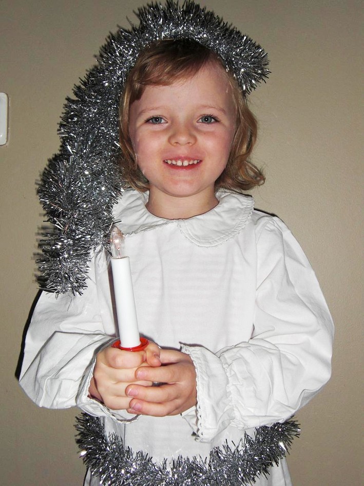 Mimmi i Ersforsen vill skicka Lucia hälsningar till släkt och vänner. 
God Jul & Gott Nytt år på er alla !