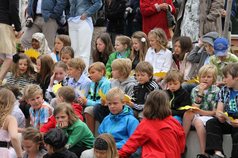 Skolavslutning på Sjöfruskolan i Umeå.
