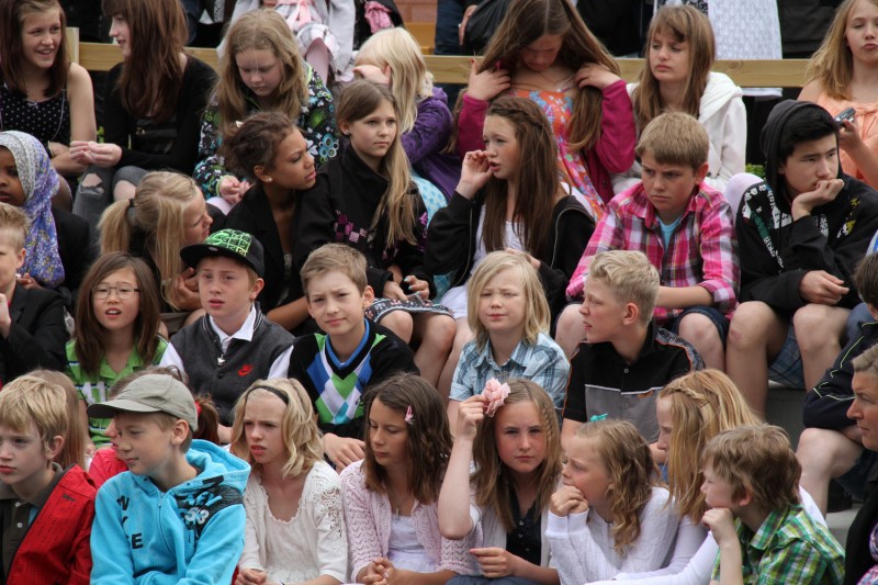 Skolavslutning på Sjöfruskolan i Umeå.
