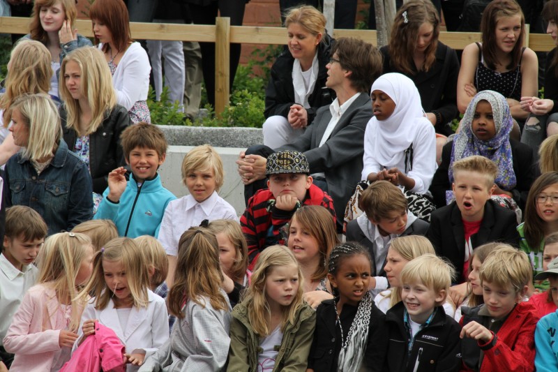 Skolavslutning på Sjöfruskolan i Umeå.
