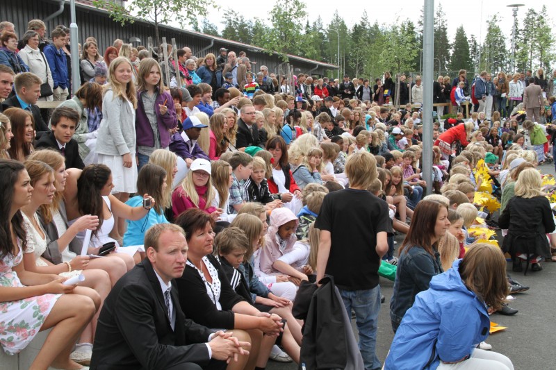 Skolavslutning på Sjöfruskolan i Umeå.
