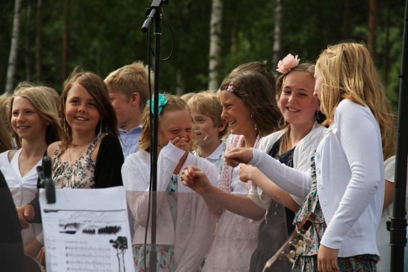 Skolavslutning på Sjöfruskolan i Umeå.
