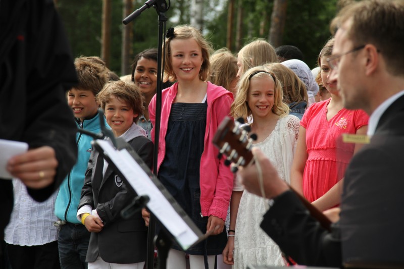 Skolavslutning på Sjöfruskolan i Umeå.
